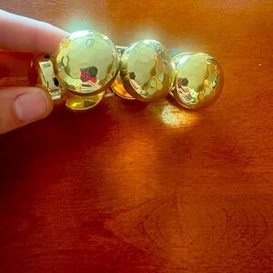 Ardene Gold Textured Disc Bracelet